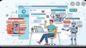 Иллюстрация к статье об ошибках при внедрении чат-ботов поддержки для клиентов в Телеграм