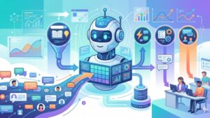 Современная иллюстрация архитектуры телеграм-бота для снижения нагрузки на службу поддержки пользователей сайта