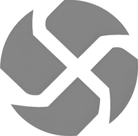 Минималистичный абстрактный логотип компании Телеграфус Ботс в серых тонах на белом фоне
